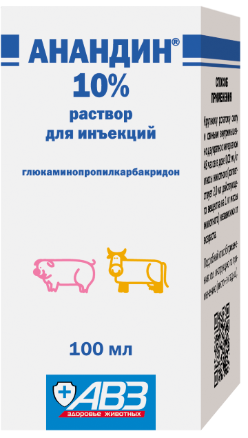 Анандин 10% инъекционный, 100 мл.
